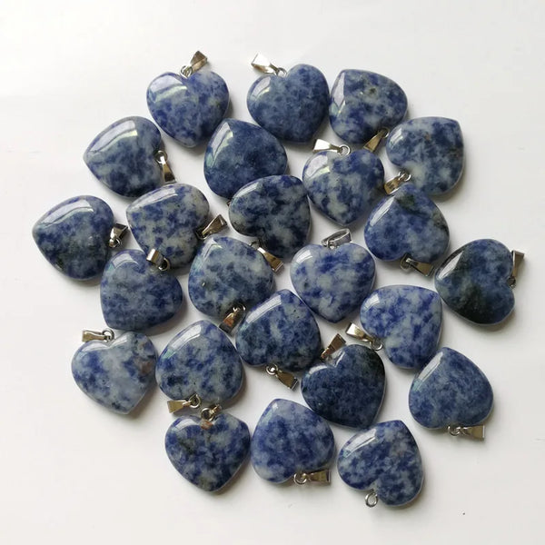 Mixed Crystal Heart Pendants-ToShay.org