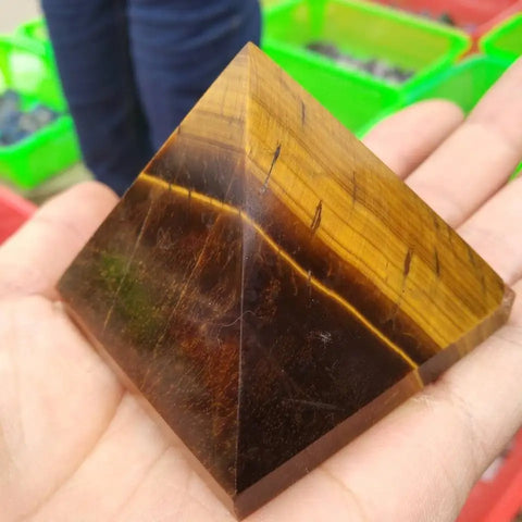 Yellow Tiger Eye Pyramid-ToShay.org