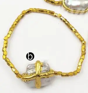 White Pearl Chain Bracelet-ToShay.org