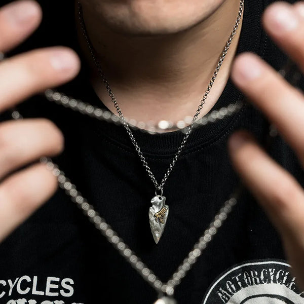 Silver Horus Eye Spear Pendant-ToShay.org