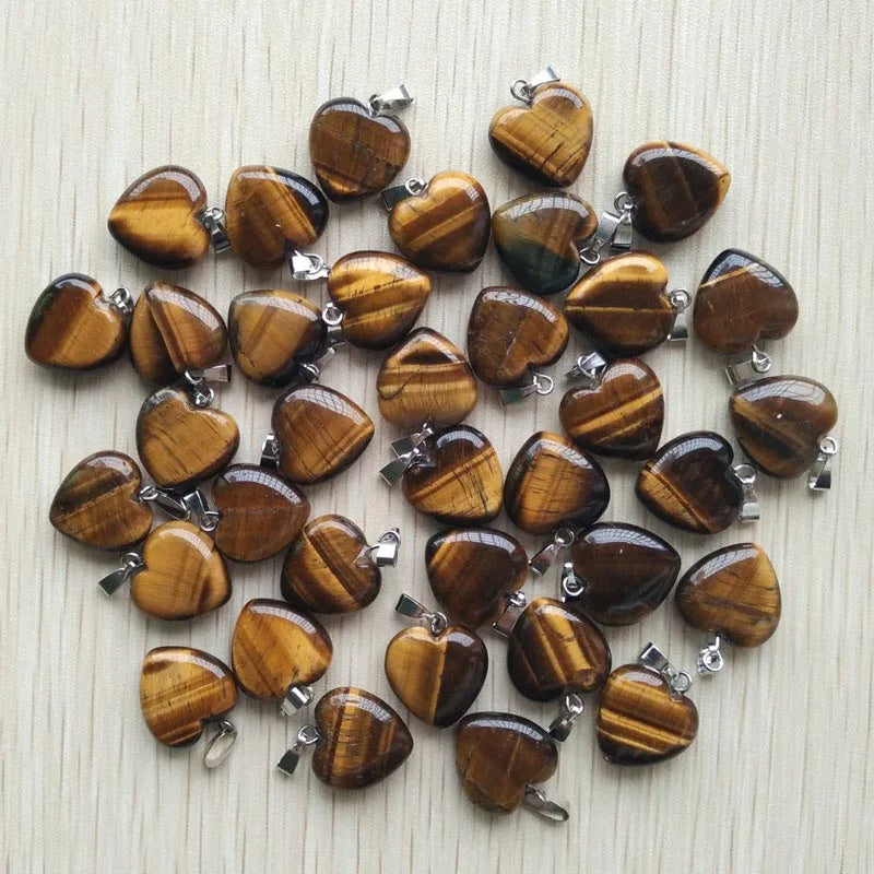 Mixed Crystal Heart Pendants-ToShay.org