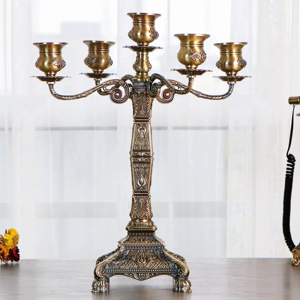 Bronze Embossed Candelabra-ToShay.org