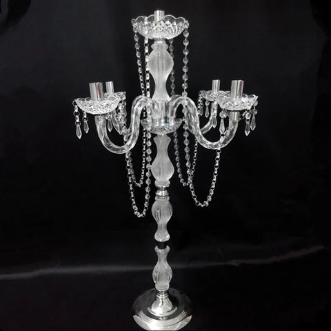 Clear Crystal Pendants Candelabras-ToShay.org