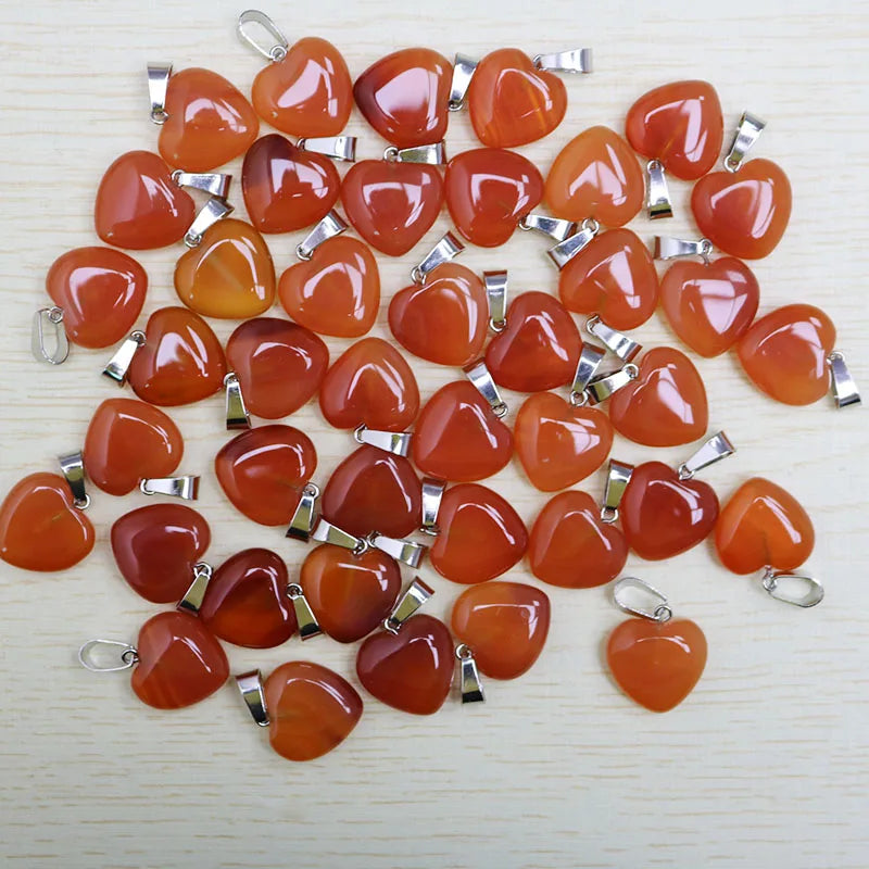 Mixed Crystal Heart Pendants-ToShay.org