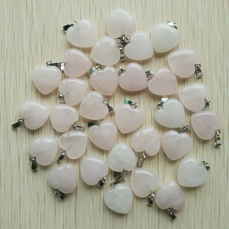 Mixed Crystal Heart Pendants-ToShay.org