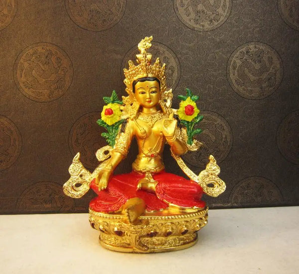 Gold Green Tara Buddha-ToShay.org