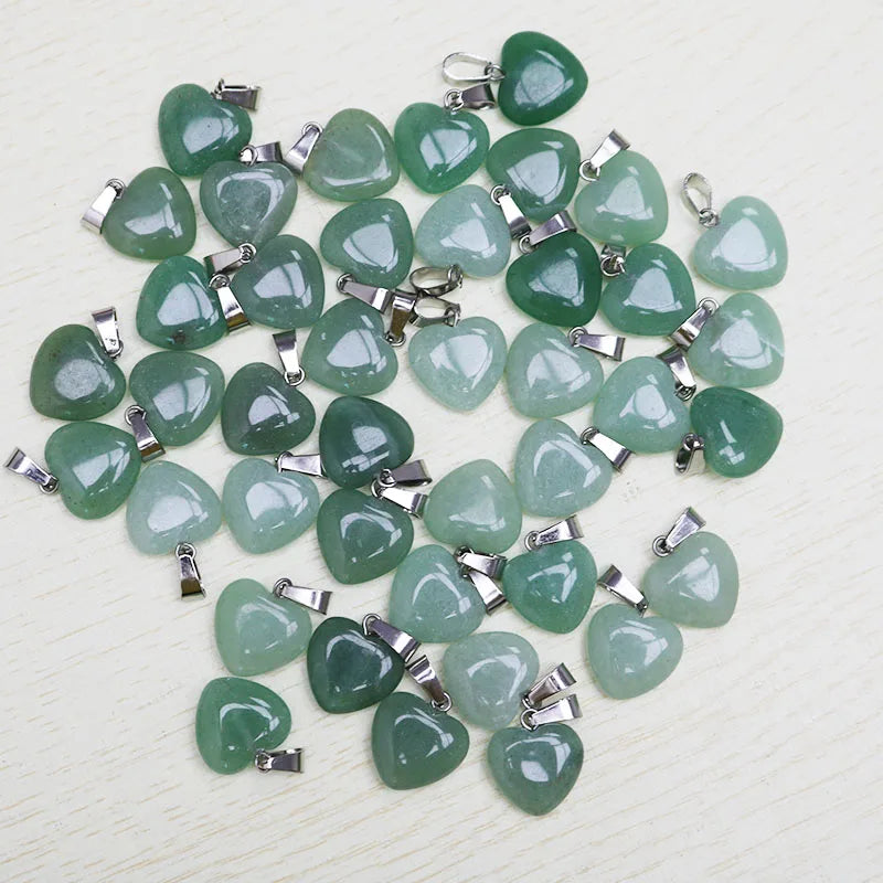 Mixed Crystal Heart Pendants-ToShay.org