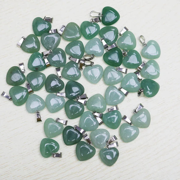 Mixed Crystal Heart Pendants-ToShay.org