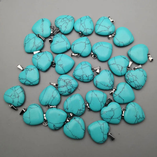 Mixed Crystal Heart Pendants-ToShay.org