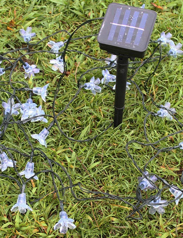 Peach Flower String Solar Lights-ToShay.org