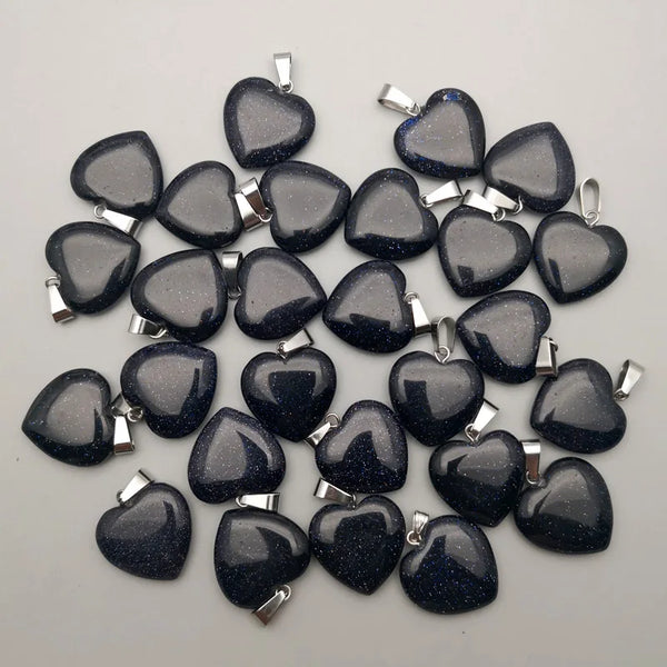 Mixed Crystal Heart Pendants-ToShay.org