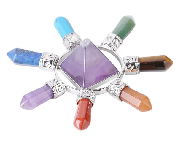 Chakra Crystal Quartz Pyramid-ToShay.org