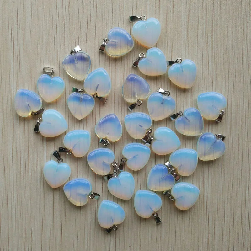 Mixed Crystal Heart Pendants-ToShay.org