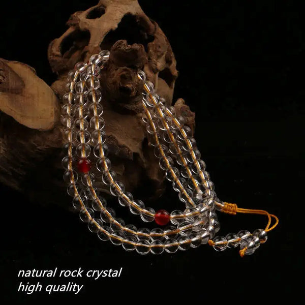 Clear Crystal Quartz Mala-ToShay.org
