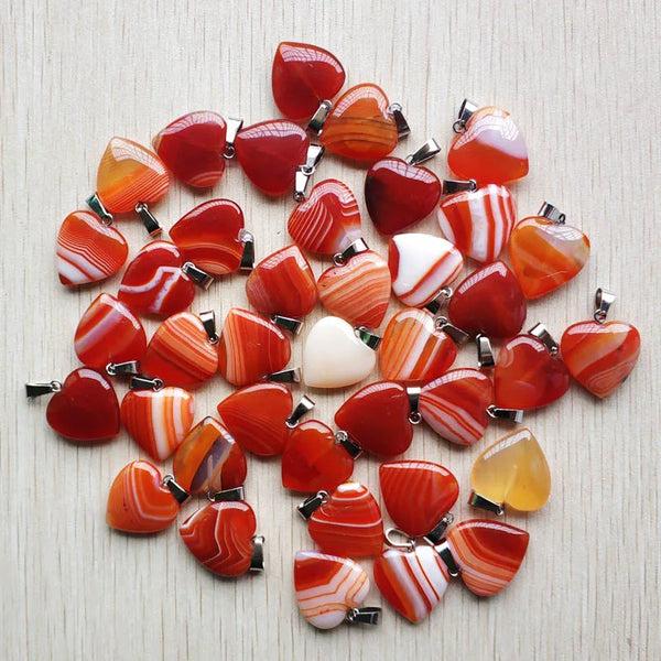 Red Stripe Onyx Heart-ToShay.org
