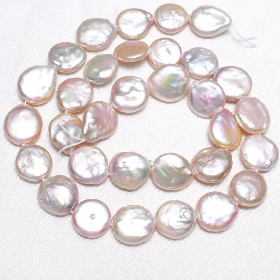 White Pearl Coin Beads-ToShay.org