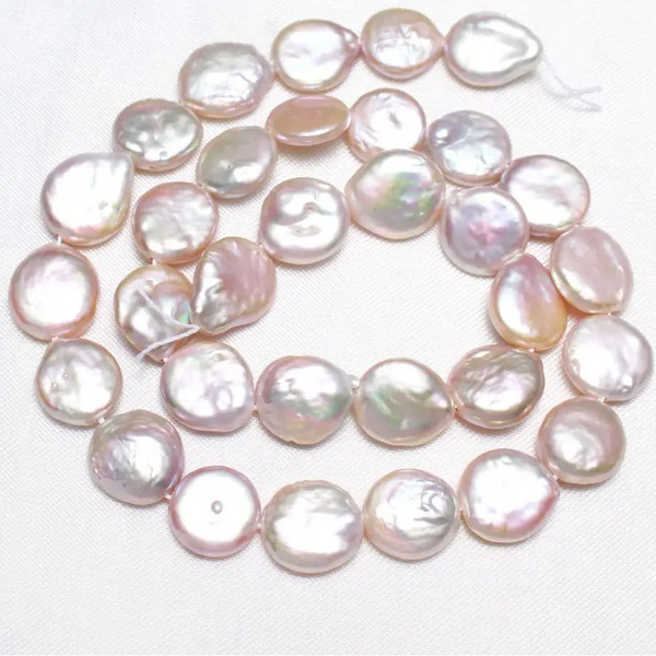 White Pearl Coin Beads-ToShay.org