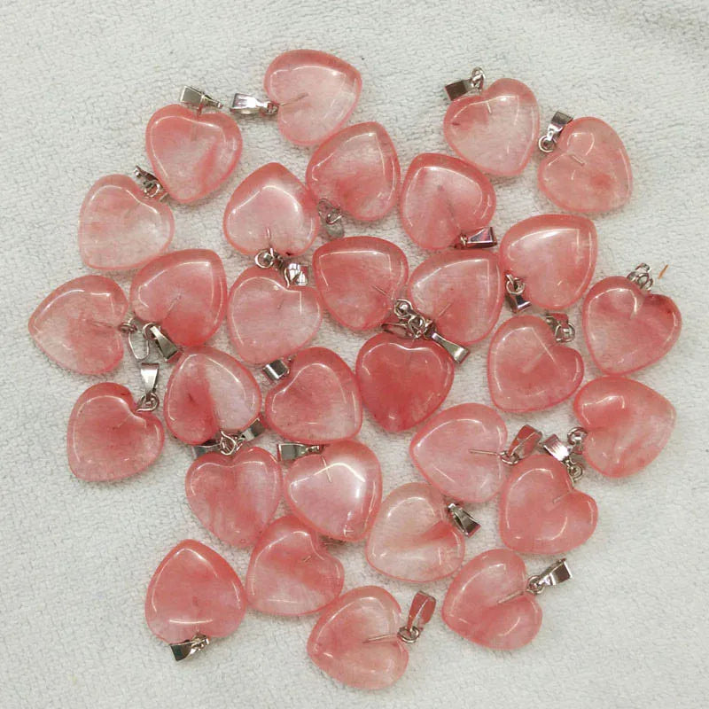 Mixed Crystal Heart Pendants-ToShay.org