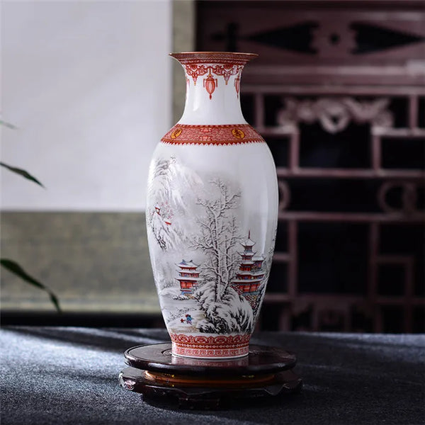 Snow Flower Porcelain Vase-ToShay.org