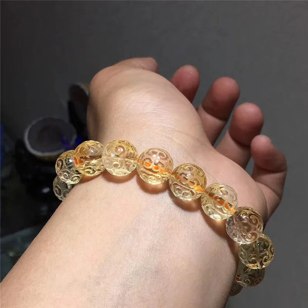 Yellow Citrine Quartz Bracelet-ToShay.org