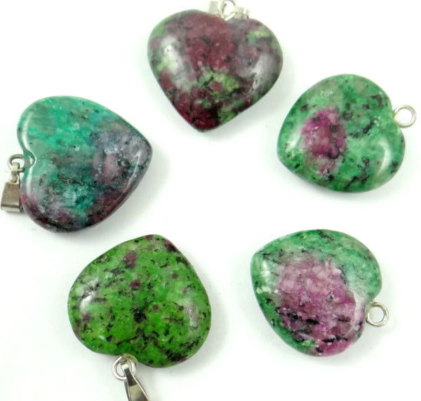 Mixed Crystal Heart Pendants-ToShay.org