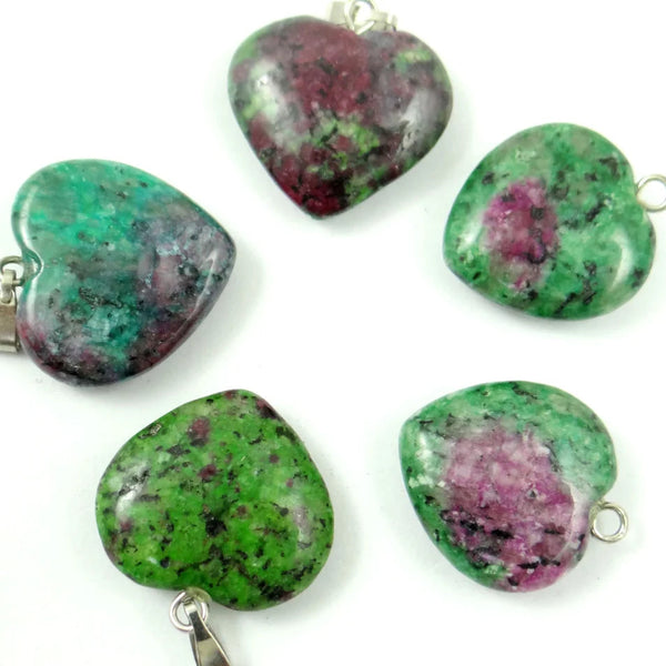 Mixed Crystal Heart Pendants-ToShay.org