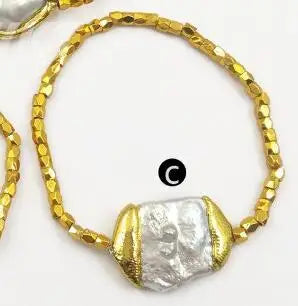 White Pearl Chain Bracelet-ToShay.org