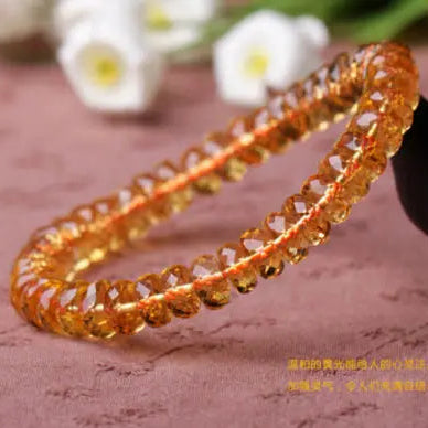 Yellow Citrine Quartz Bracelet-ToShay.org