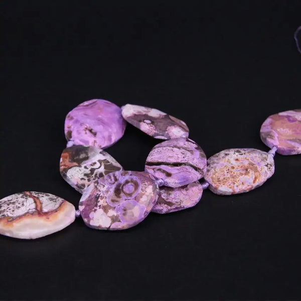 Purple Ocean Agate Beads-ToShay.org
