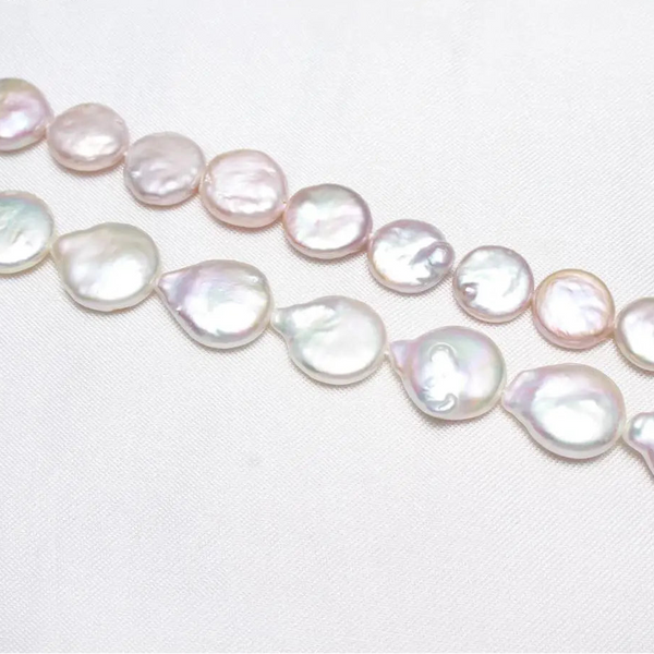 White Pearl Coin Beads-ToShay.org