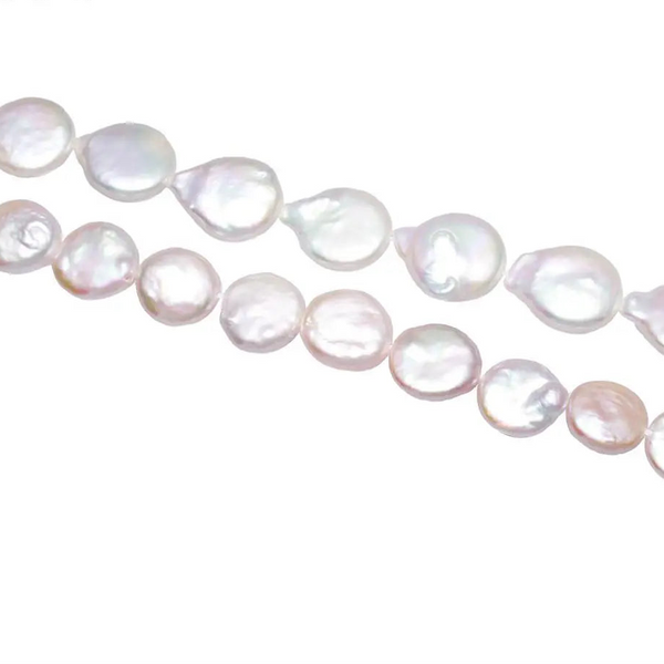 White Pearl Coin Beads-ToShay.org