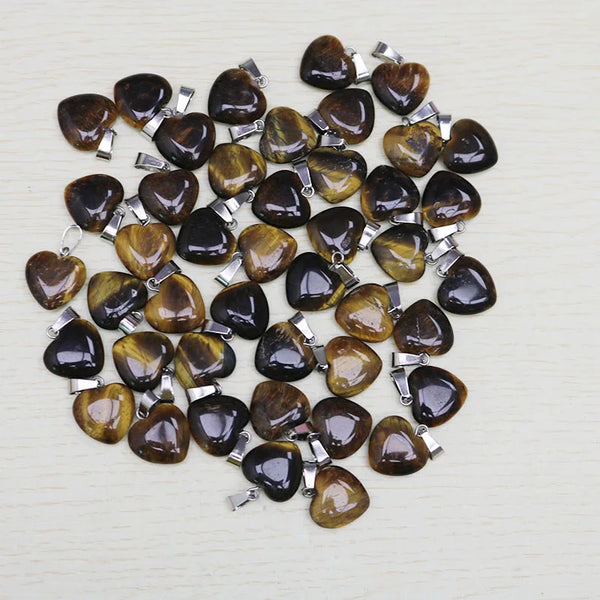 Mixed Crystal Heart Pendants-ToShay.org