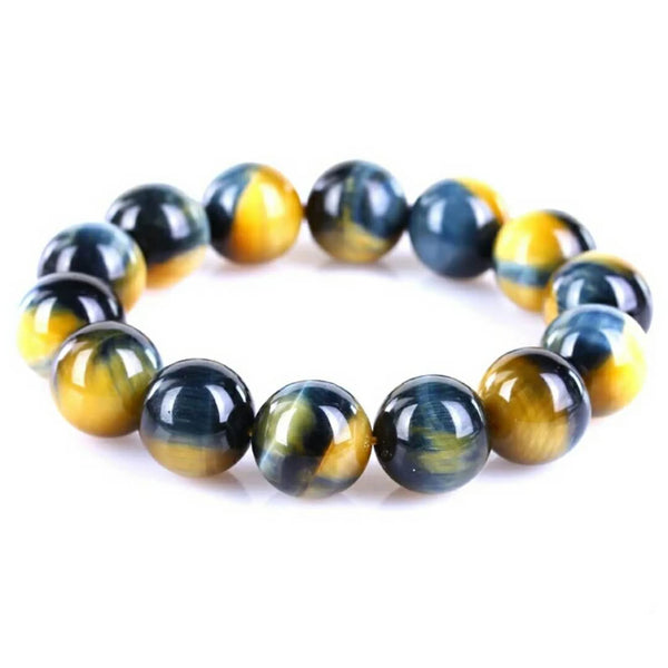 Yellow Blue Tigers Eye Bracelet-ToShay.org