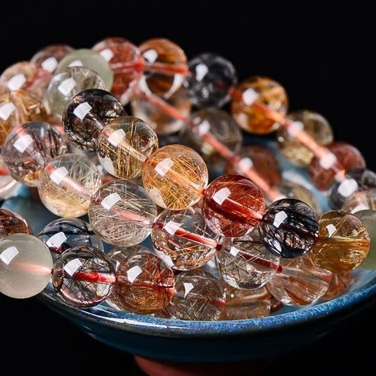 Copper Rutilated Quartz Bracelet-ToShay.org