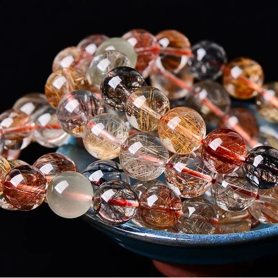Copper Rutilated Quartz Bracelet-ToShay.org