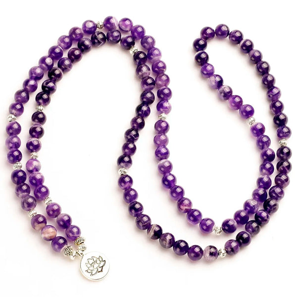 Purple Quartz Mala Beads-ToShay.org