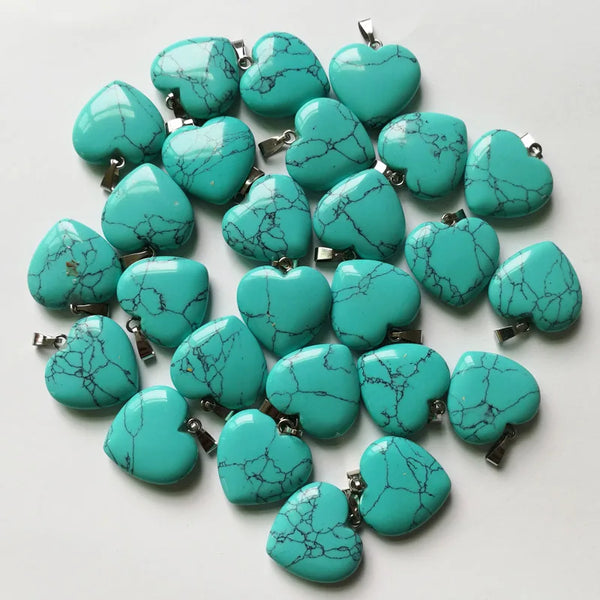 Mixed Crystal Heart Pendants-ToShay.org