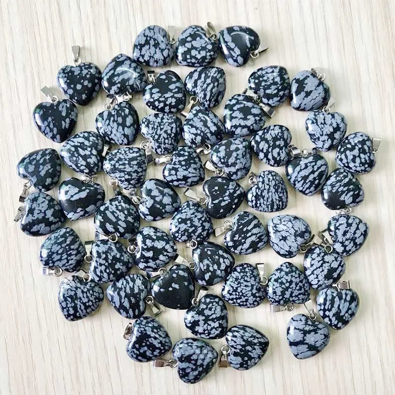 Mixed Crystal Heart Pendants-ToShay.org