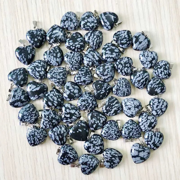 Mixed Crystal Heart Pendants-ToShay.org