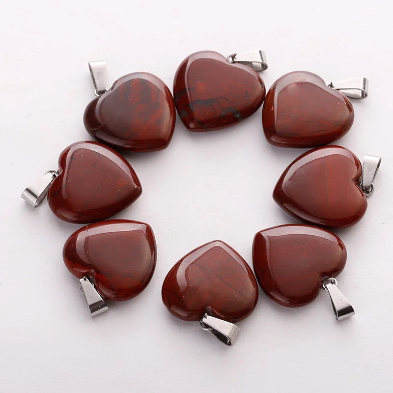 Red Rainbow Stone Heart-ToShay.org