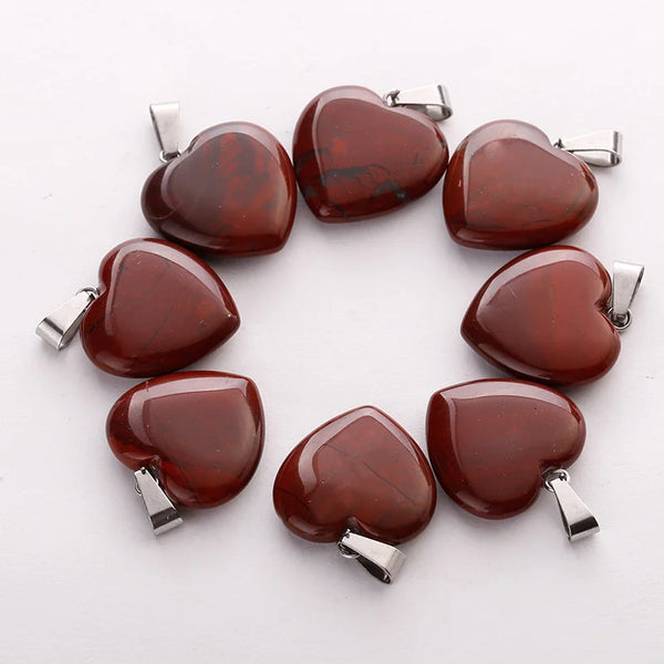 Red Rainbow Stone Heart-ToShay.org