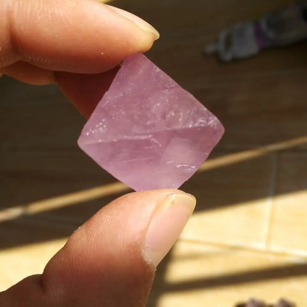 Purple Fluorite Octahedron Pyramid-ToShay.org