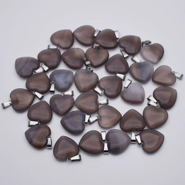 Mixed Crystal Heart Pendants-ToShay.org