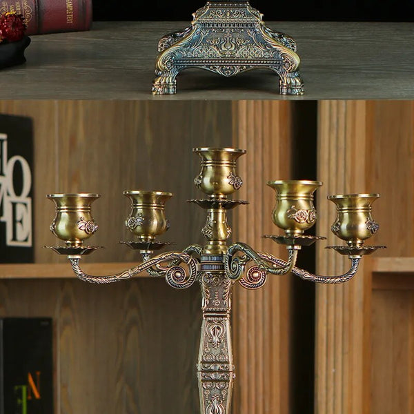 Bronze Embossed Candelabra-ToShay.org