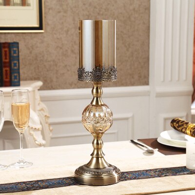 Bronze Glass Candle Stands-ToShay.org