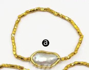 White Pearl Chain Bracelet-ToShay.org