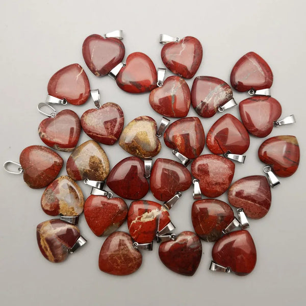 Mixed Crystal Heart Pendants-ToShay.org