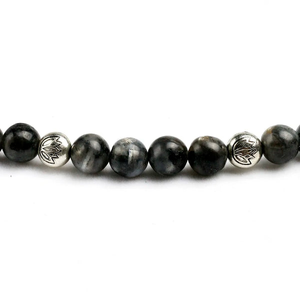 Black Flash Labradorite Mala Beads-ToShay.org