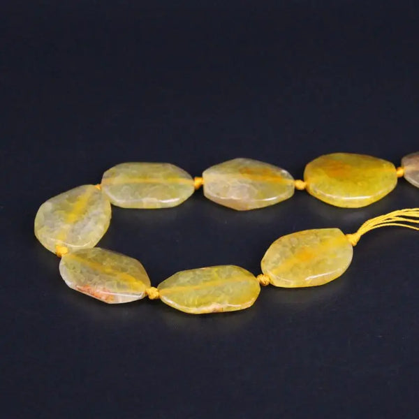 Yellow Agate Slice Beads-ToShay.org