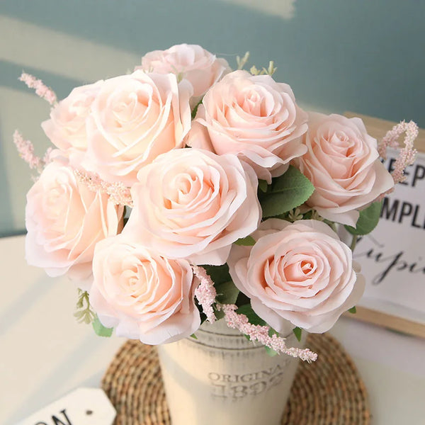 Rose Silk Flowers Bouquet-ToShay.org